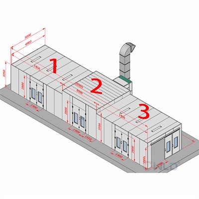 Vodopádová stříkací kabina na prodej v Indii